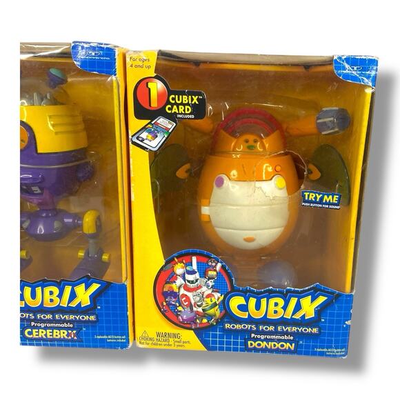 Cubix Robots for Everyone Lot of 2 New Sealed Dondon & Cerebrx Figures - Picture 3 of 7